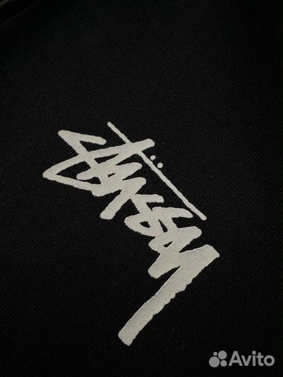 Зип худи Stussy черная мужская