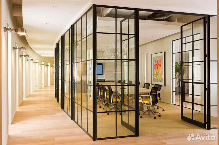 Межкомнатные перегородки из алюминия на заказ