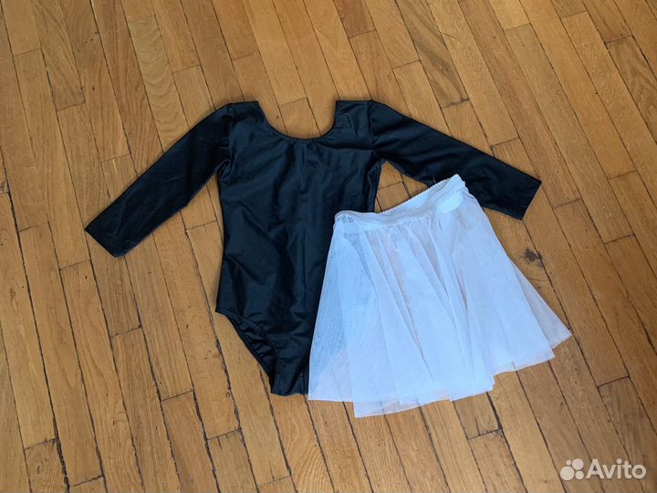 Гимнастический купальник и юбка 128 рост
