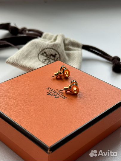 Hermes mini pop h серьги