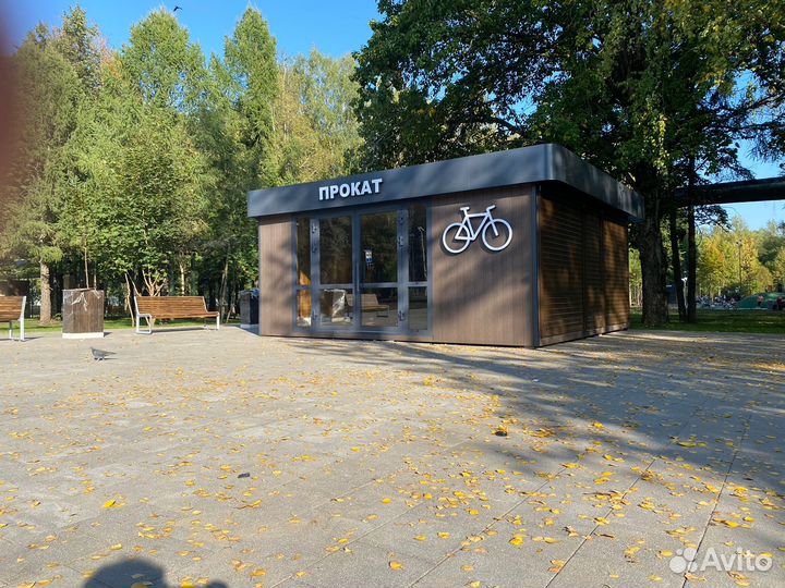 Модульный павильон велопрокат хозблок