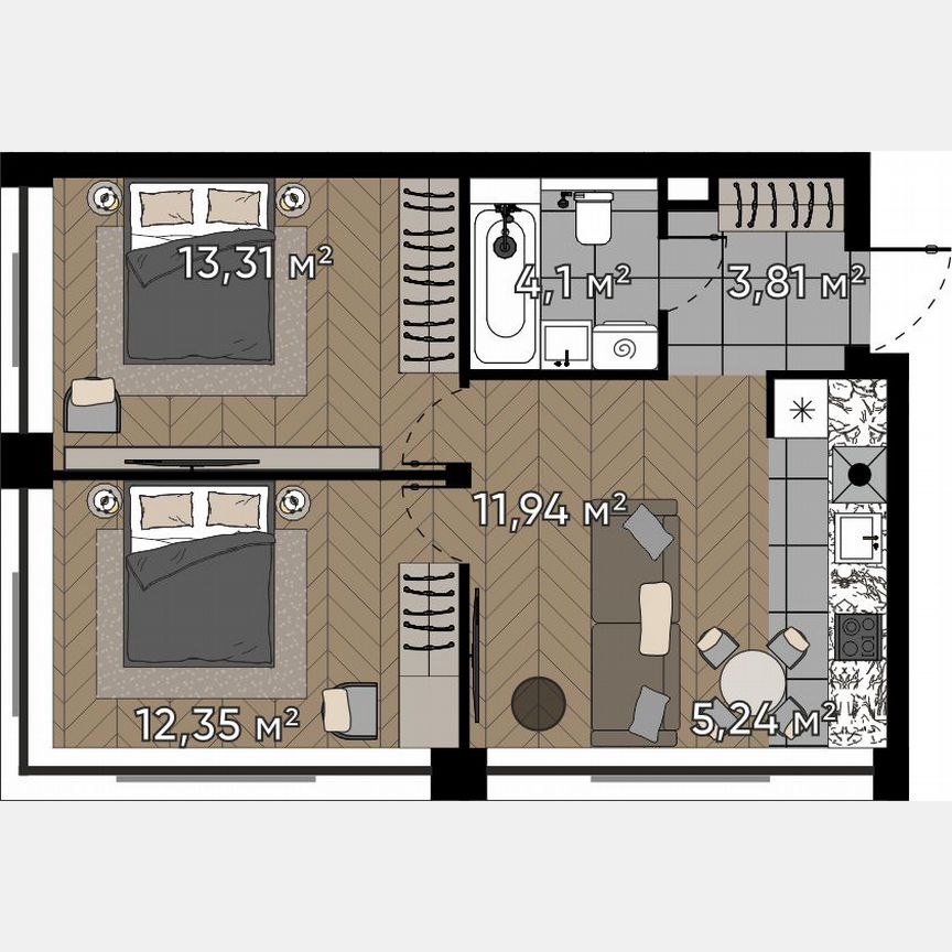 3-к. квартира, 50,8 м², 14/25 эт.