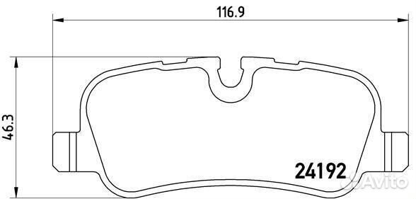 Колодки тормозные задние Brembo, P44013