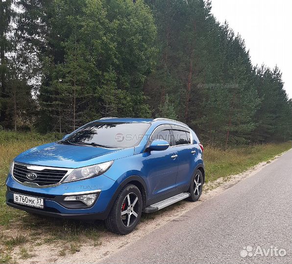 Пороги подножки Киа Спортейдж Kia Sportage 3 алюми