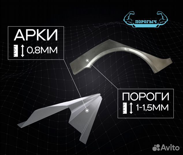 Пороги и арки Kia Spectra Туапсе