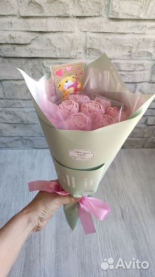 Шоколадные цветы пионы розы