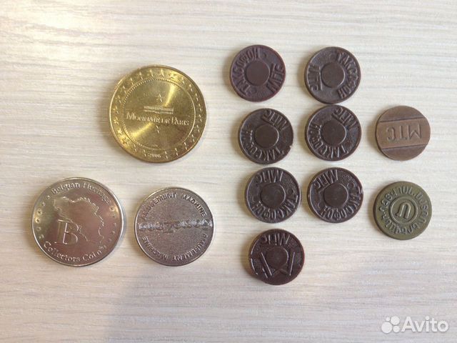 Жетоны туристические, игровые, МГТС, метро