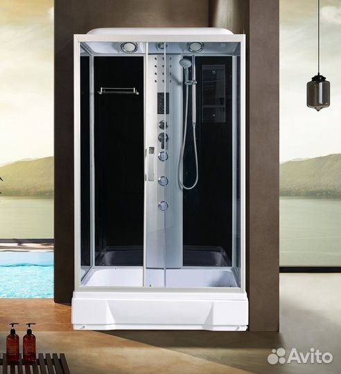 Душевая кабина river vitim 120/80/24 тонированная