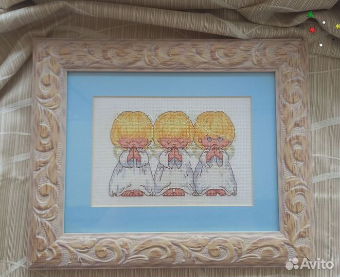 Вышивка крестом Три ангела