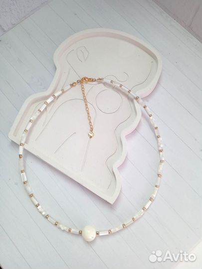 Колье чокер из натуральных камней