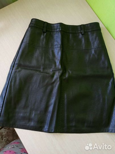 Юбка кожаная