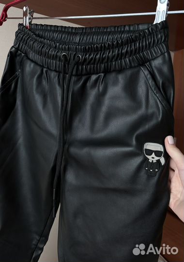 Кожаные брюки детские