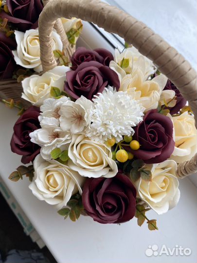 Букет на выпускной, мыльные розы