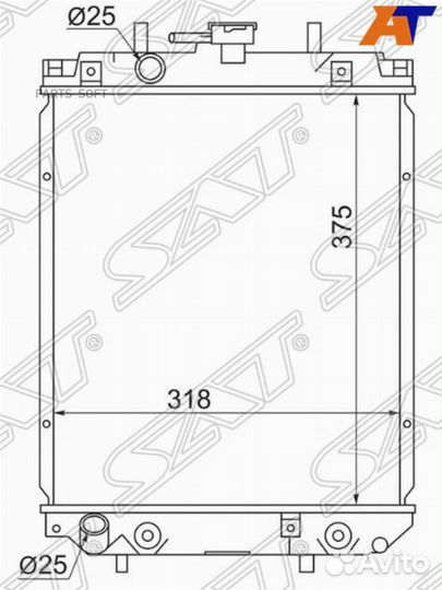 Радиатор Daihatsu Storia 98-04 / YRV 00-05 / Toyota Duet 98-04 TY00012