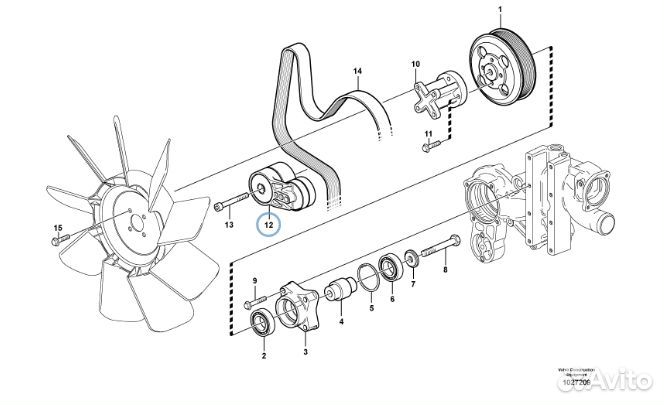 Натяжитель ремня VOE20909227 / 20909227