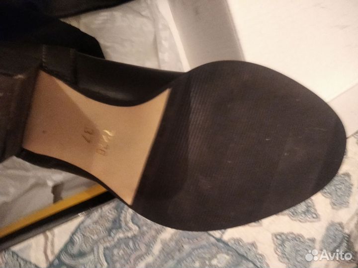 Сапоги казаки 37 нат кожа