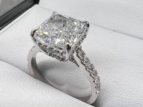 Золотое кольцо с бриллиантами 4.48 карата