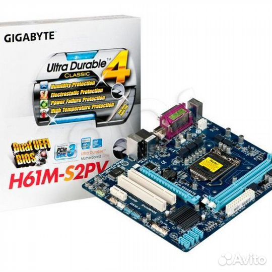 Мат. плата gigabyte GA-H61M-S2PV, LGA1155,microatx