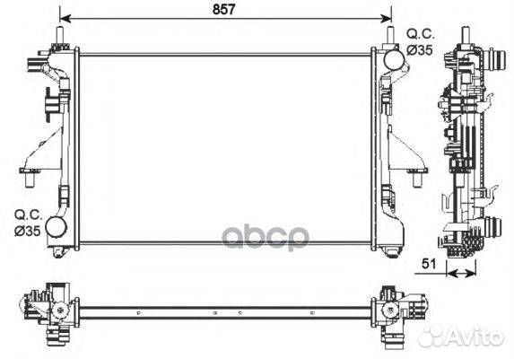 Радиатор системы охлаждения 54203 NRF
