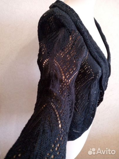Кардиган ажурный с воланами 44-46 размер
