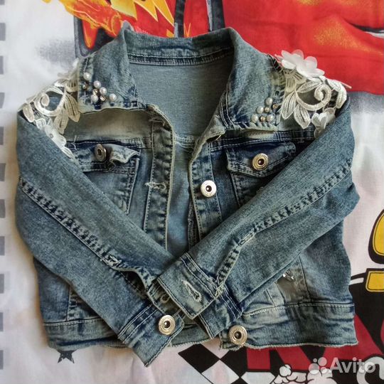 Джинсовая куртка для девочки 86 92 размер