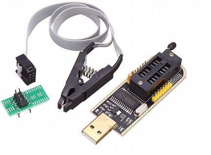 USB программатор CH341A и прищепка