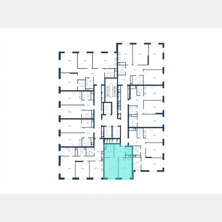 1-к. квартира, 48,1 м², 15/21 эт.