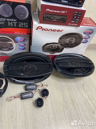 Автозвук pioneer 4в1 комплект