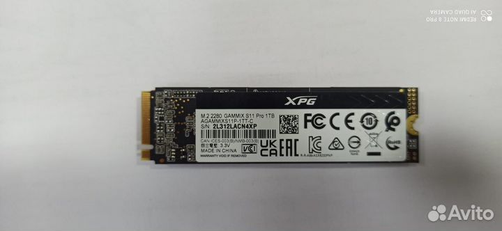 Накопитель твердотельный SSD M.2 1000 гб adata XPG