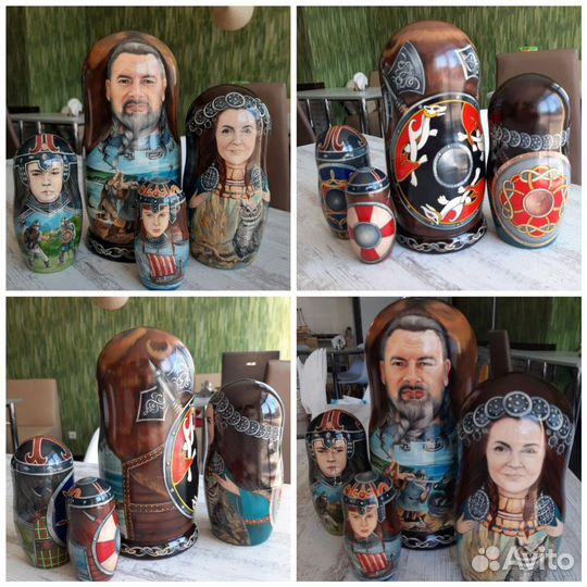 Портретная матрешка,роспись мебели