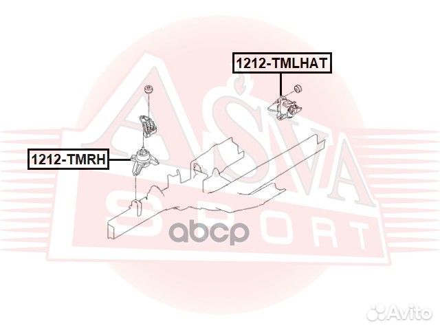 Опора двигателя 1212-tmlhat asva