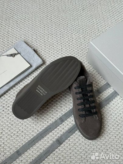 Кеды женские Brunello Cucinelli с мехом