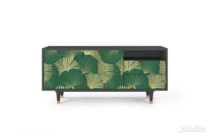 Тв-тумба T7 - Антрацит - Gold Ginkgo