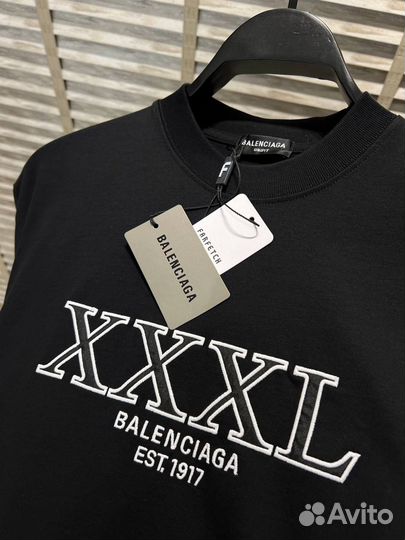 Футболка Balenciaga 2024 премиум ч/б S M L XL XXL