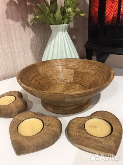 Подсвечник из дерева