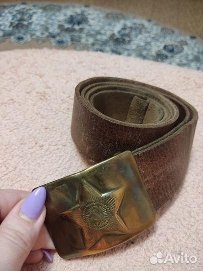 Ремень солдатский кожаный СССР
