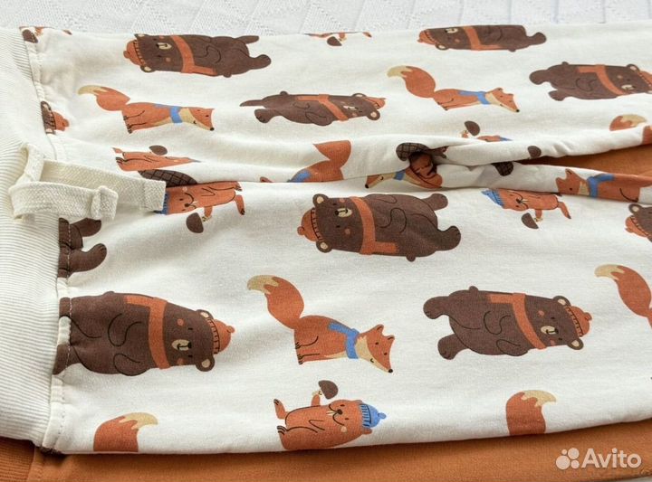 Штаны с начёсом, джоггеры для малышей 2 штуки