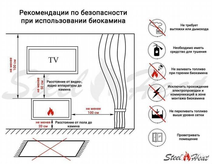 Биокамин встраиваемый