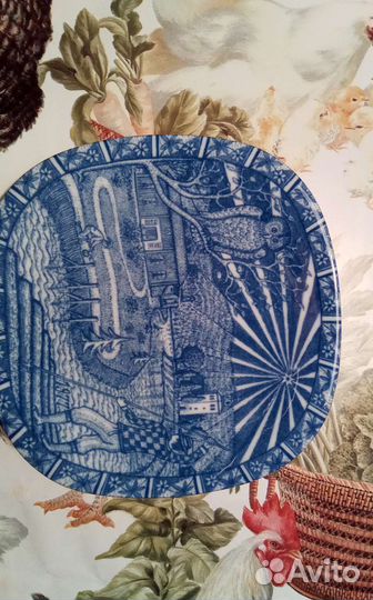 Тарелка настенная фарфор