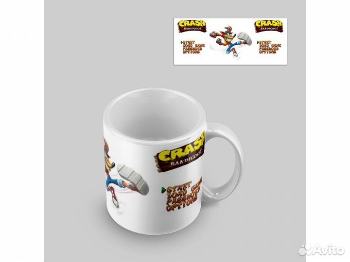 Кружка с картинкой Crash 2 Крэш Бандикут