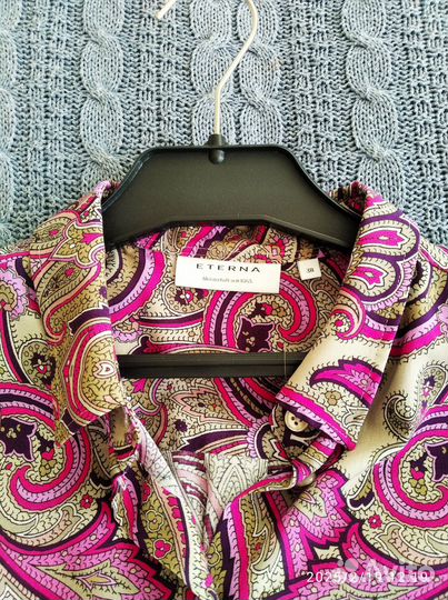 Элегантная блузка бренда eterna. Размер 38