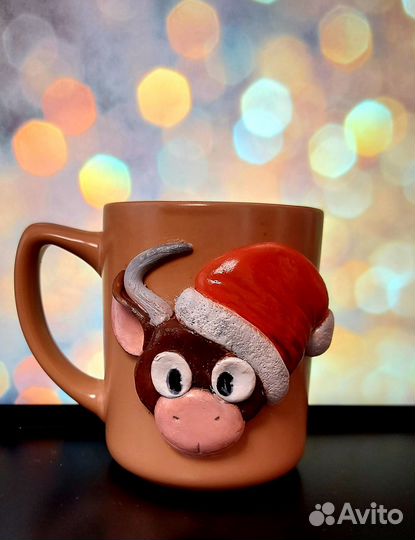 Кружки с декором из полимерной глины