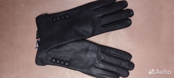 Перчатки женские кожаные