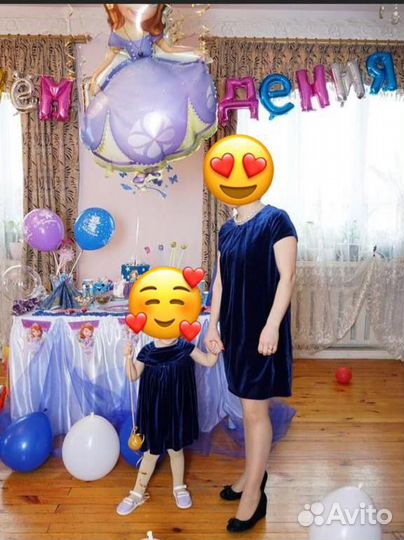 Поатье,мама и дочка, family look