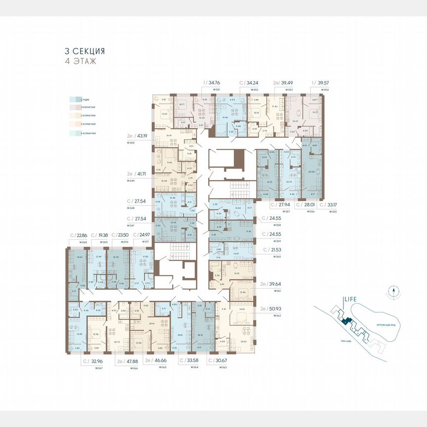 Апартаменты-студия, 25,6 м², 4/8 эт.