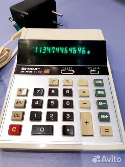 Калькулятор Sharp Elsi Mate EL-2121 Винтаж Ретро