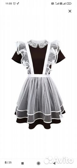 Белый школьный фартук 158-170