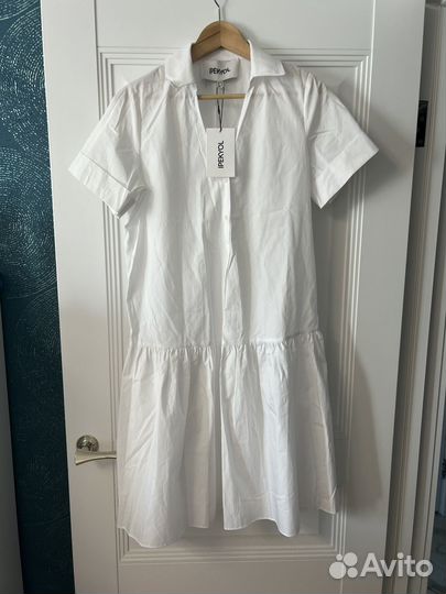 Белое платье рубашка Ipekyl 44 46 новое