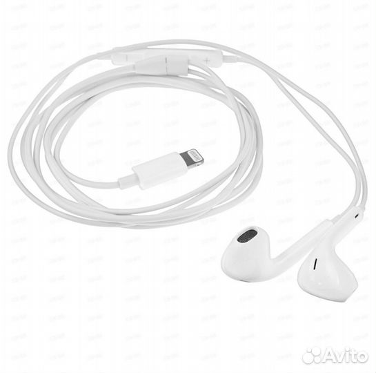 Переходник и наушники Apple EarPods (Lightning)