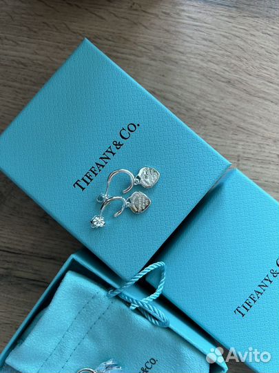 Серьги Tiffany серебряные